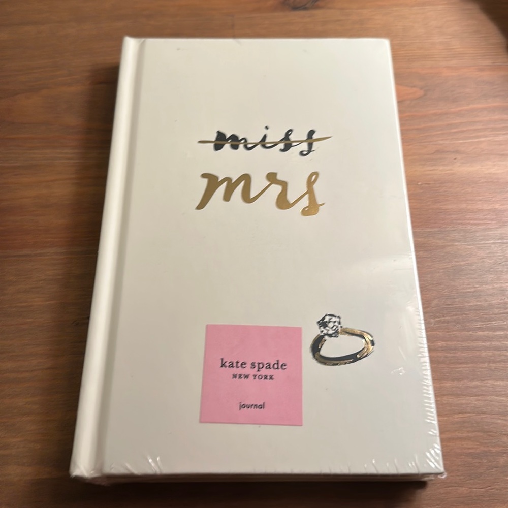 Kate spade Miss to Mrs. bridal planner, journal,200 lined pages, bookmark